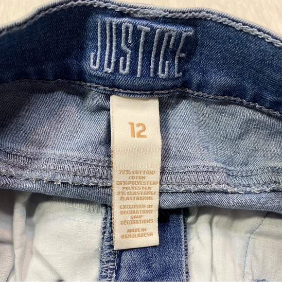Justice Flower Apliquรฉ Embellished Blue Jeans 
Size 12 - Picture 7 of 14